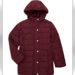 Kensie Girl Mid-Length Faux Fur-Lined Winter Puffer Coat